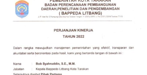 Perjanjian Kinerja 2022